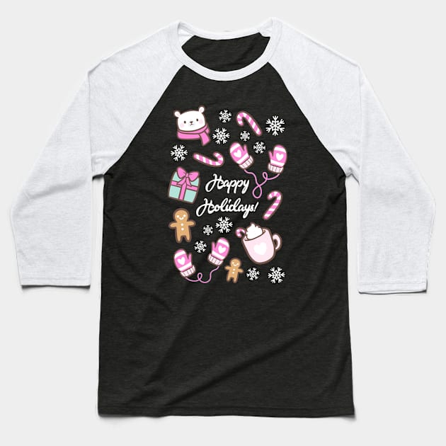 Cute Christmas | Nikury Baseball T-Shirt by Nikury